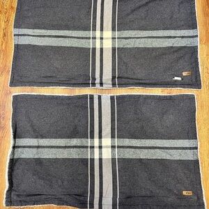 UGG Gray and Cream Cozy Pillow Case Set. King Size.